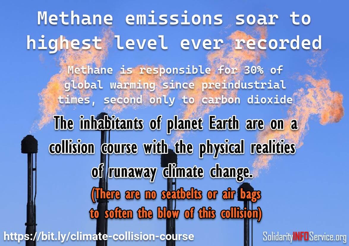 Methane emissions soar to highest level ever recorded